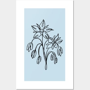 Minimalist flowers Posters and Art